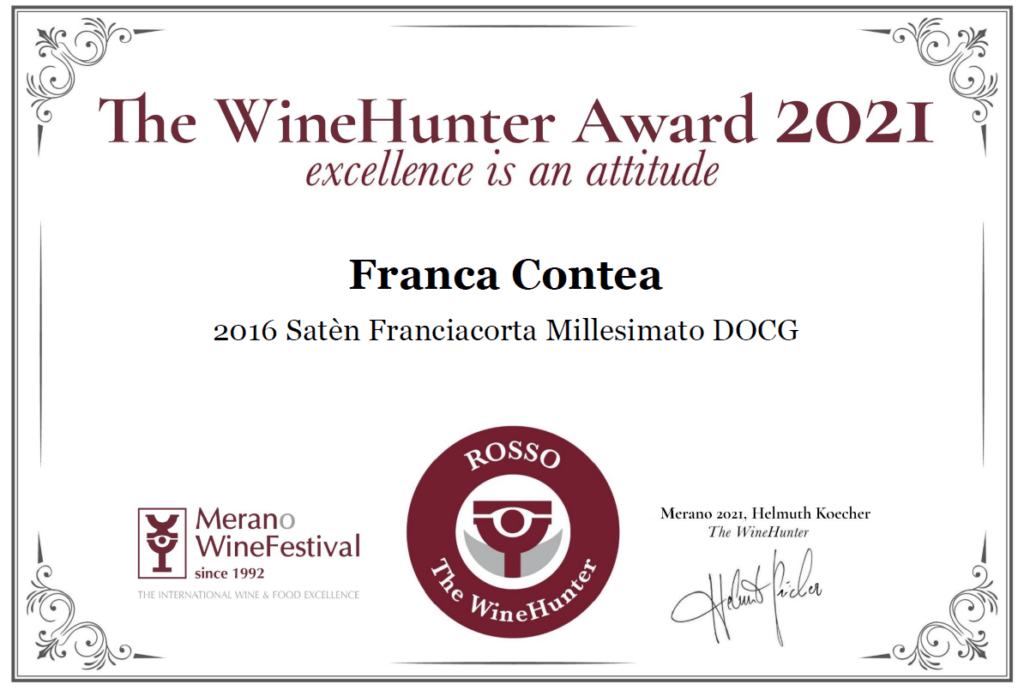 - Franca Contea Vini in Franciacorta - The Wine Hunter 2021 : excellence is an attitude!