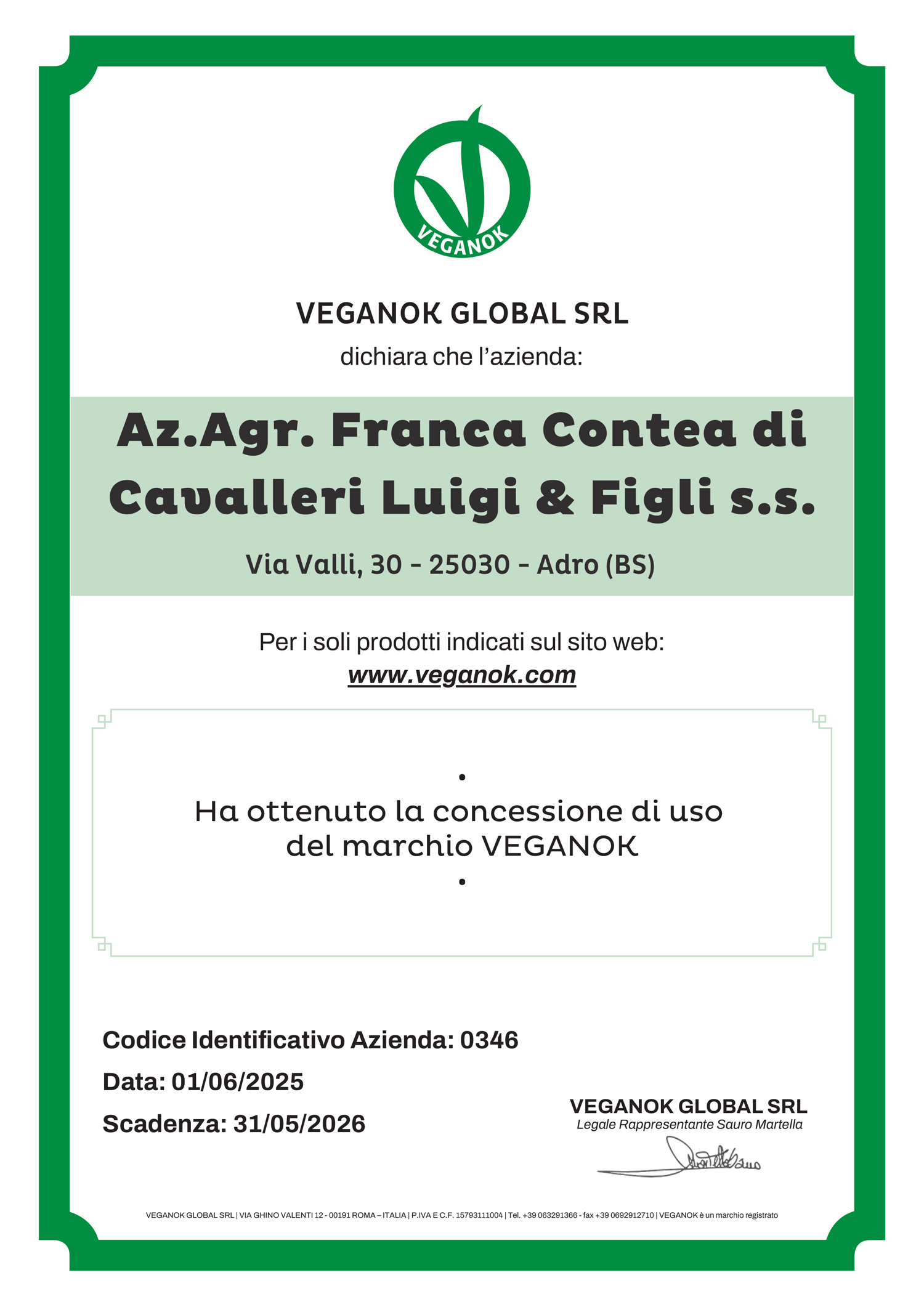 veganok - Franca Contea Vini in Franciacorta - Rinnovo certificazione VEGANOK 2025 veganok - Franca Contea Vini in Franciacorta - Rinnovo certificazione VEGANOK 2025